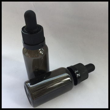Black 30ml Plastic E Liquid Bottles With Glass Pipette And Childproof Cap Frosted Nipple