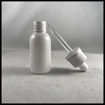 30ml White Plastic Bottles With Black White Childproof Cap And Glass Pipette E Liquid Oil Bottles