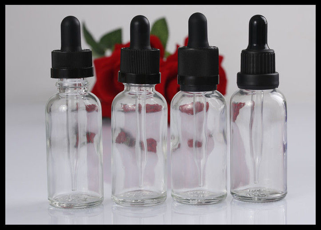 Durable Clear Essential Oil Glass Dropper Bottle Refillable For Liquid Flavoring