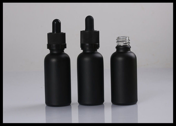 30ml Matte Black Frosted Glass Bottles Beard Oil Essential Cosmetic Liquid Bottles