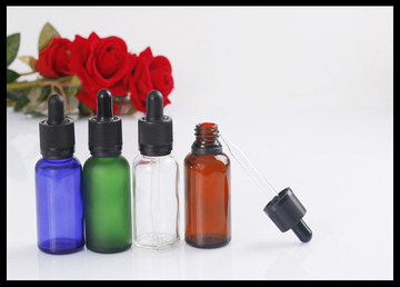 Liquid Medicine / Essential Oil Glass Dropper Bottle 30ml Blue Non - Toxic