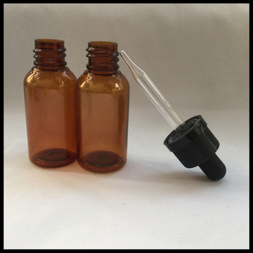 30ml Amber Plastic Essential Oil Bottles With Childproof Cap And Glass Pipette For E Cig
